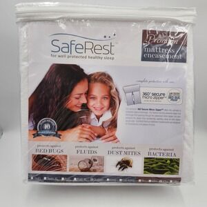 SafeRest Premium Queen Size Mattress Encasement Waterproof Bed Bug Proof